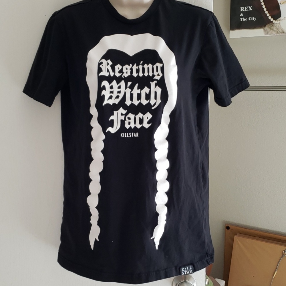 Killstar Resting Witch Face Shirt Size S
